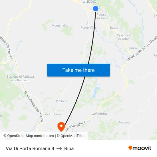 Via Di Porta Romana 4 to Ripa map