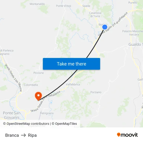 Branca to Ripa map
