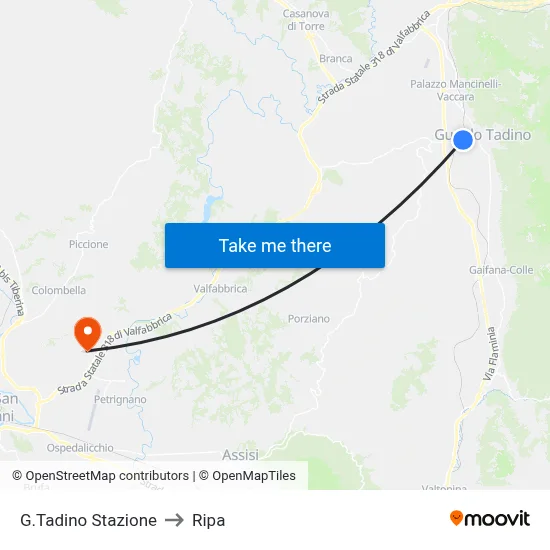 G.Tadino Station to Ripa map