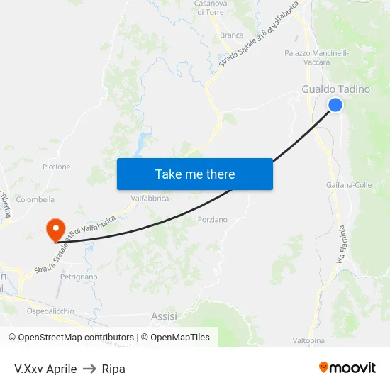 V.Xxv Aprile to Ripa map