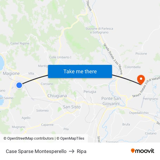 Case Sparse Montesperello to Ripa map