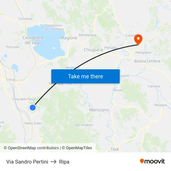 Via Sandro Pertini to Ripa map