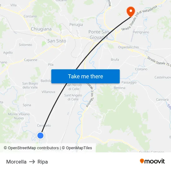 Morcella to Ripa map