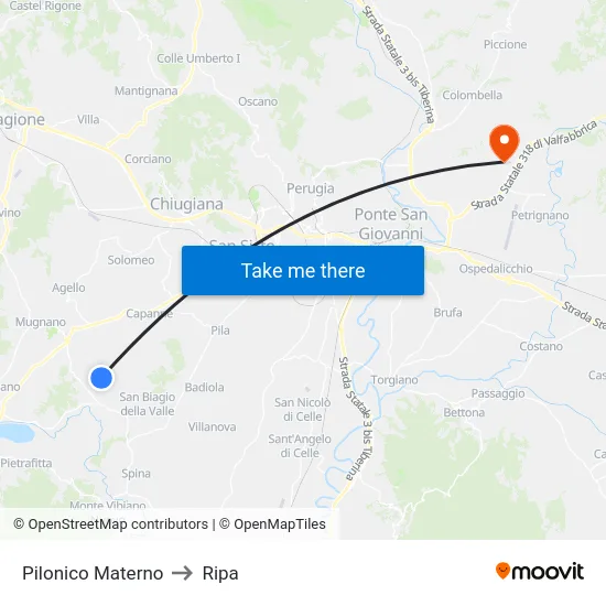 Pilonico Materno to Ripa map