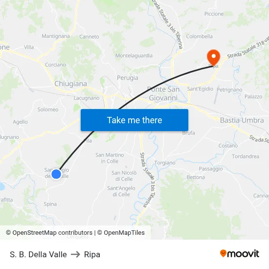 St. B. Della Valle to Ripa map