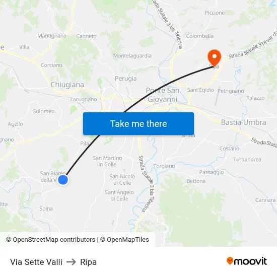 Seven Valleys Street to Ripa map