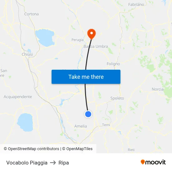 Piaggia Hamlet to Ripa map