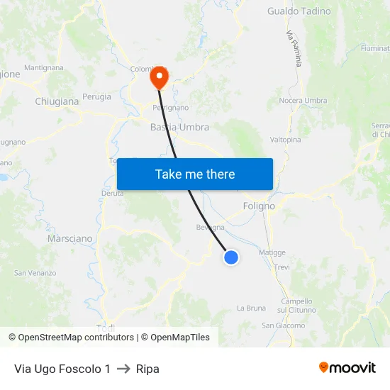Ugo Foscolo Street 1 to Ripa map