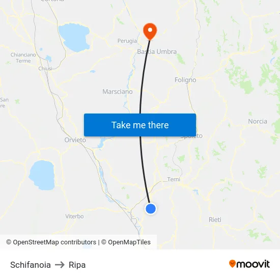 Schifanoia to Ripa map