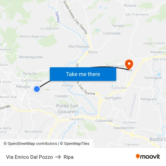 Enrico Dal Pozzo Street to Ripa map