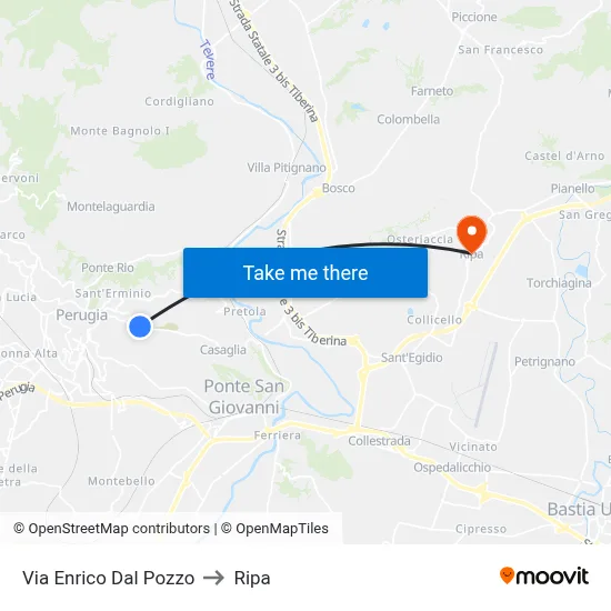 Enrico Dal Pozzo Street to Ripa map