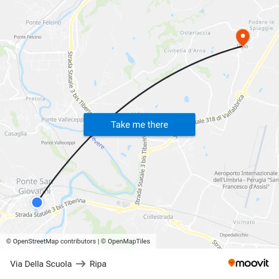 Via Della Scuola to Ripa map