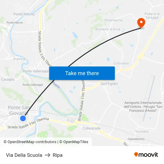 School Street to Ripa map