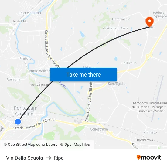 School Street to Ripa map