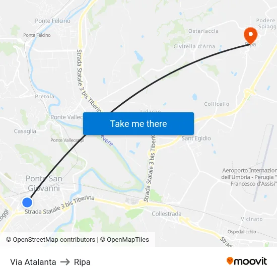 Atalanta Street to Ripa map