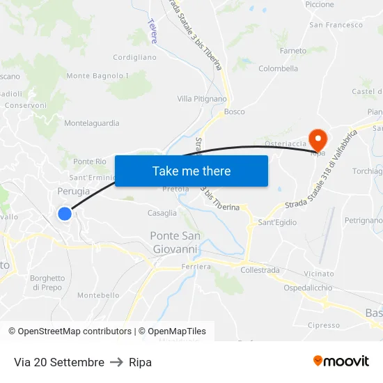 Via 20 Settembre to Ripa map