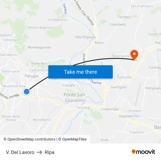 Labor Street to Ripa map