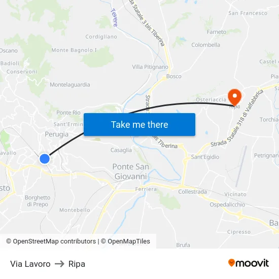 Via Lavoro to Ripa map