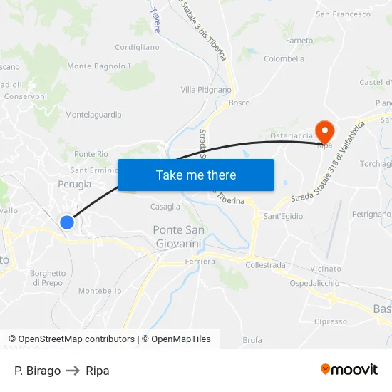 P. Birago to Ripa map