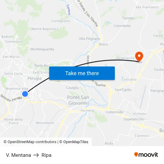 Via Mentana to Ripa map