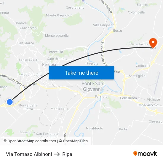 Tomaso Albinoni Street to Ripa map