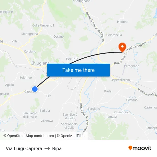 Via Luigi Caprera to Ripa map
