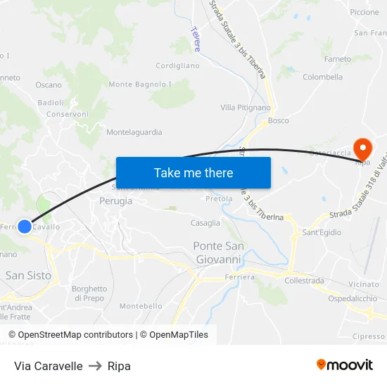 Via Caravelle to Ripa map