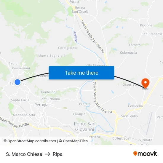 St. Marco Church to Ripa map