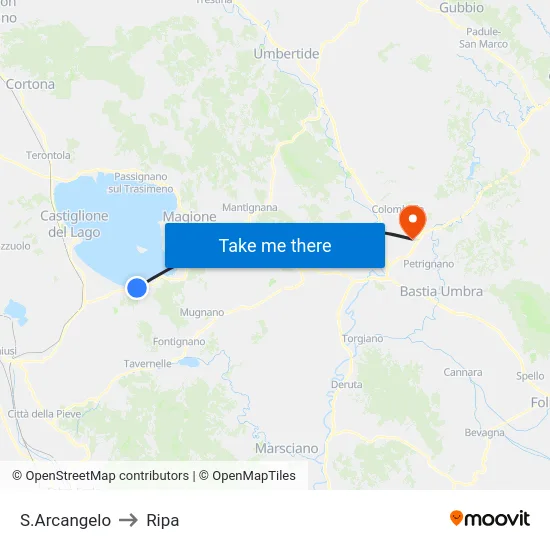 S.Arcangelo to Ripa map