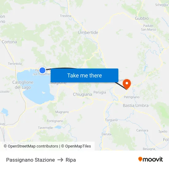Passignano Stazione to Ripa map