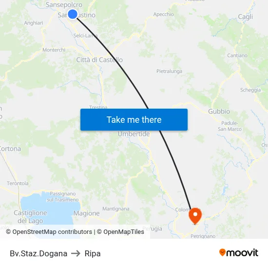 Bv.Staz.Dogana to Ripa map
