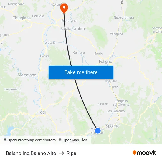 Baiano Upper Junction to Ripa map