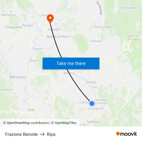 Frazione Beroide to Ripa map