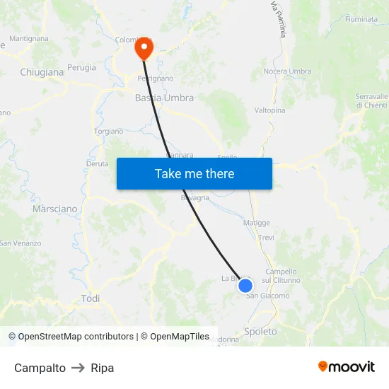 Campalto to Ripa map
