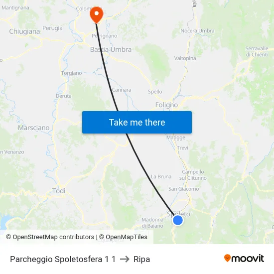 Parcheggio Spoletosfera 1 1 to Ripa map