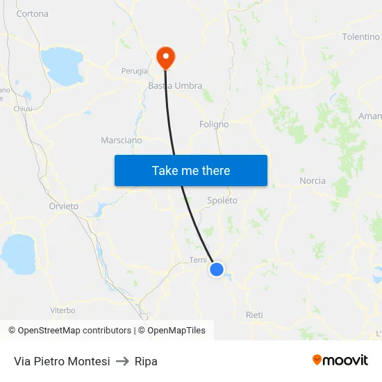 Pietro Montesi Street to Ripa map