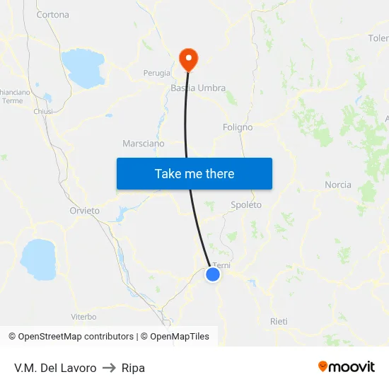 V.M. Del Lavoro to Ripa map