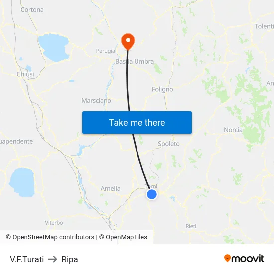 Via F. Turati to Ripa map