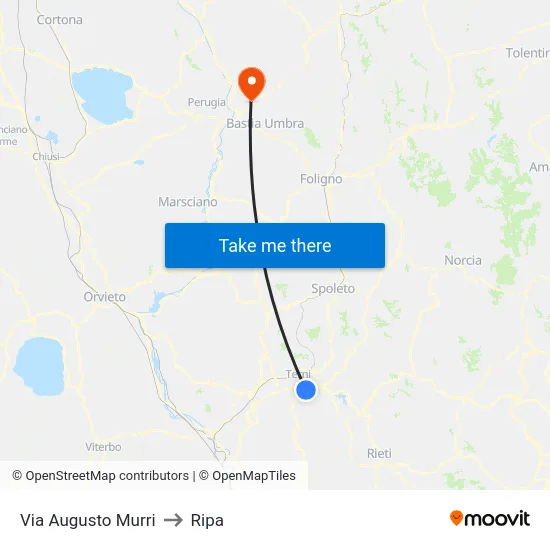 Via Augusto Murri to Ripa map