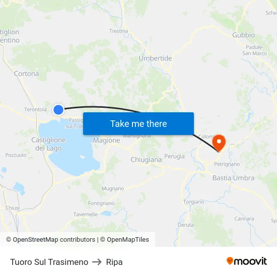 Tuoro Sul Trasimeno to Ripa map