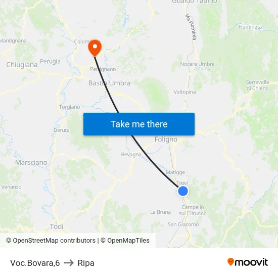 Bovara Area 6 to Ripa map