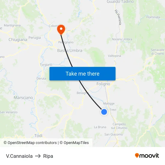V.Cannaiola to Ripa map