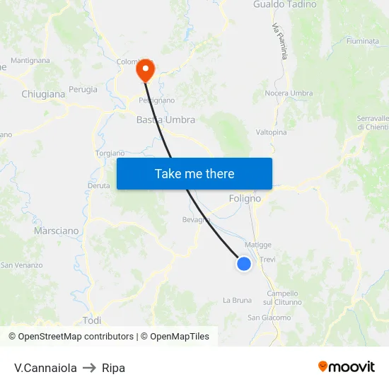 V.Cannaiola to Ripa map