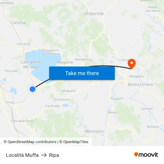 Località Muffa to Ripa map