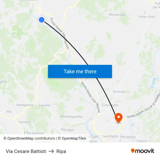 Cesare Battisti Street to Ripa map