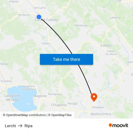 Lerchi to Ripa map