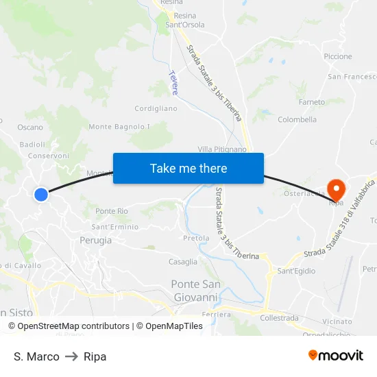 S. Marco to Ripa map
