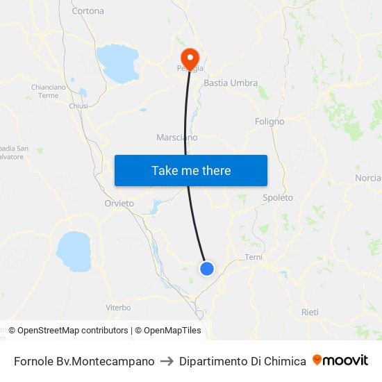 Fornole Bv.Montecampano to Dipartimento Di Chimica map