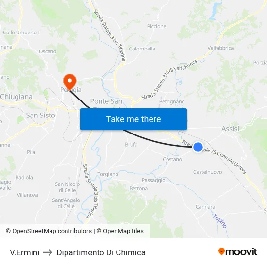 V.Ermini to Dipartimento Di Chimica map