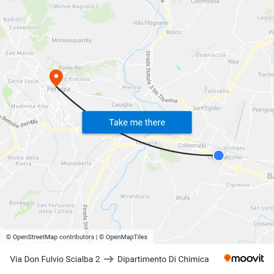 Don Fulvio Scialba Street 2 to Chemistry Department map